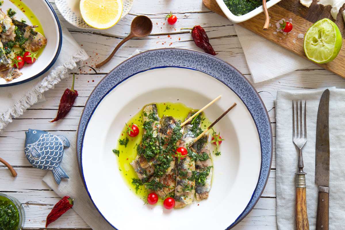 Grilled Sardines & The Rucola Marinade chiliandsweet