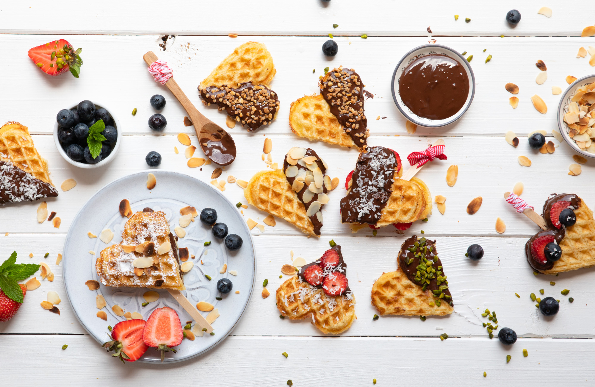 Gluten free Waffles with different Toppings - chiliandsweet